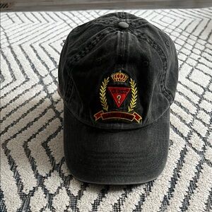 GUESS Charcoal Cap with Distressed Embroidered Logo